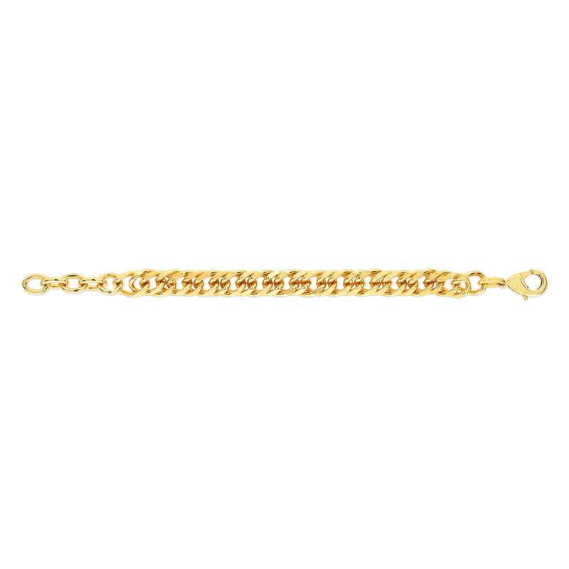 Bracelet plaqué or maille gourmette américaine 16 à 21 cm - vue 2