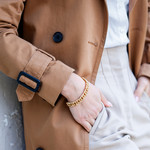 Bracelet plaqué or maille gourmette américaine 16 à 21 cm - vue porté 1