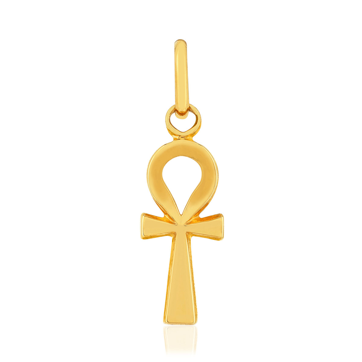 Pendentif or 375 jaune, motif croix egyptienne