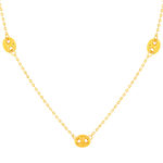 Collier or 375 jaune, motif grain de café 45cm - vue 1