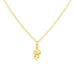 Collier or 375 jaune, motif serpent 45 cm - vue 1