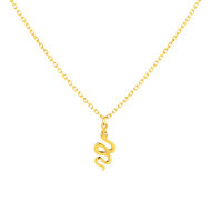 Collier or 375 jaune, motif serpent 45 cm