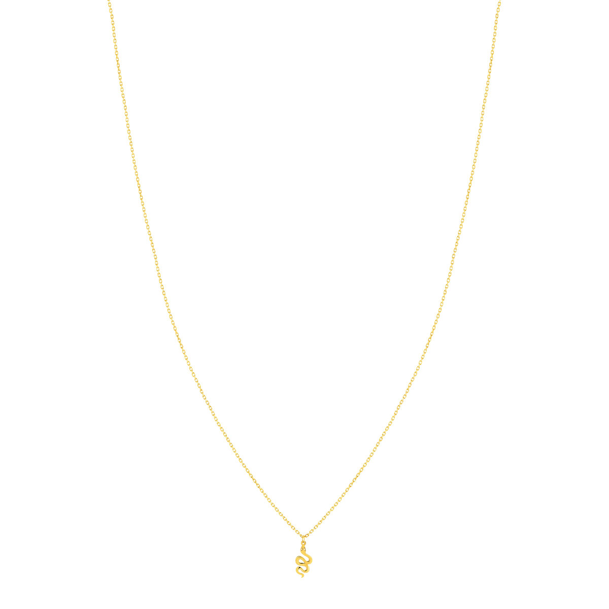 Collier or 375 jaune, motif serpent 45 cm - vue 2