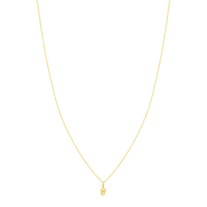 Collier or 375 jaune, motif serpent 45 cm - vue 2