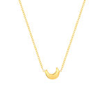 Collier or 375 jaune, motif croissant de lune 45 cm - vue 1