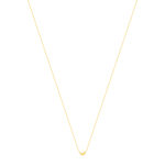 Collier or 375 jaune, motif croissant de lune 45 cm - vue 2