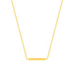 Collier or 375 jaune, motif boules 45 cm - vue 1