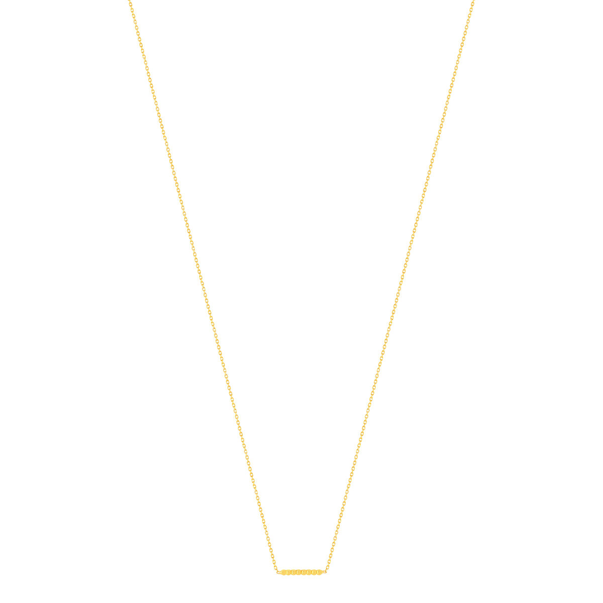 Collier or 375 jaune, motif boules 45 cm - vue 2