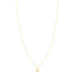 Collier or 375 jaune, motif cadenas avec coeur 45 cm - vue 2