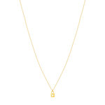 Collier or 375 jaune 45 cm motif cadenas avec une forme coeur - vue 2