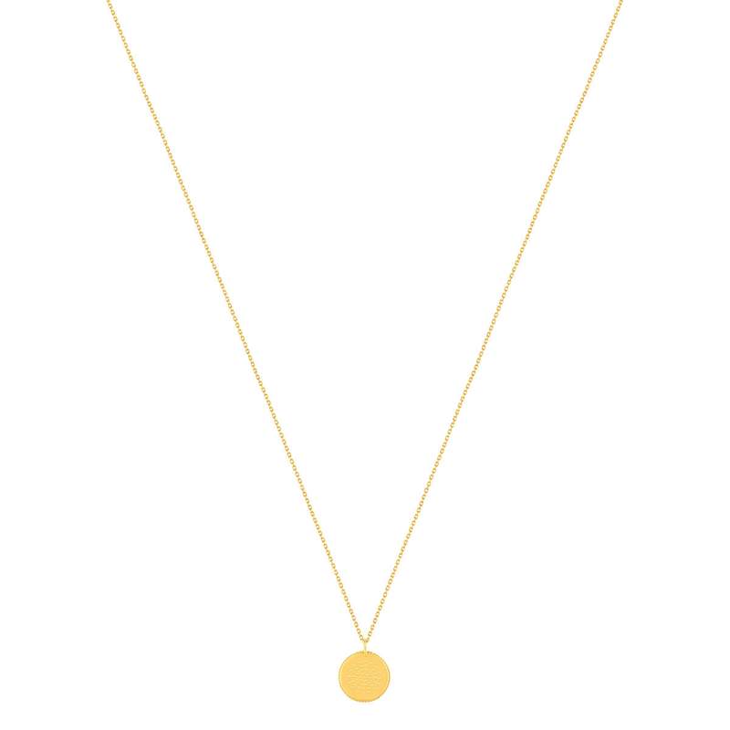 Gouden halsketting 375 geel 45cm - zicht 2