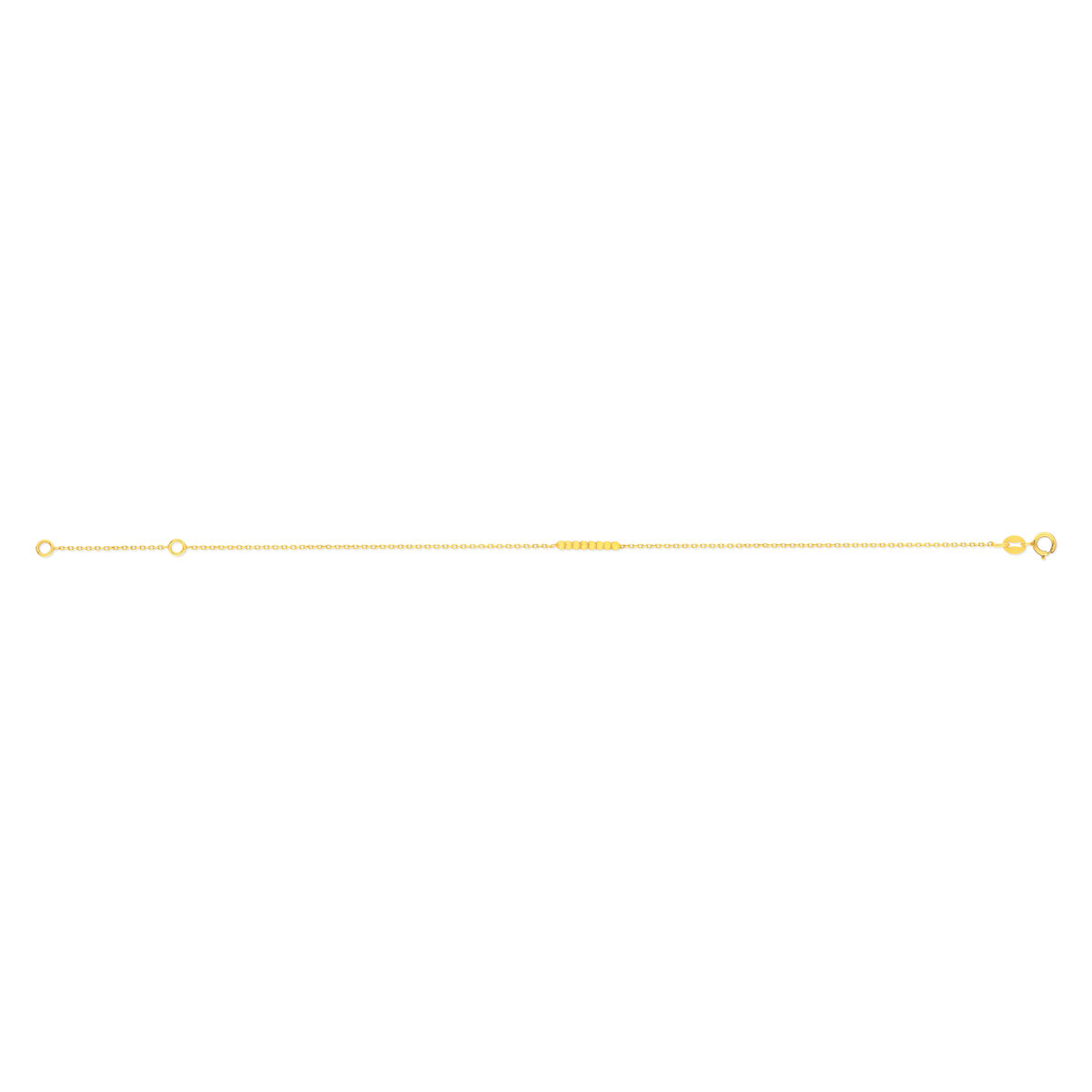 Bracelet or 375 jaune. Motif boules 18.5 cm - vue 2