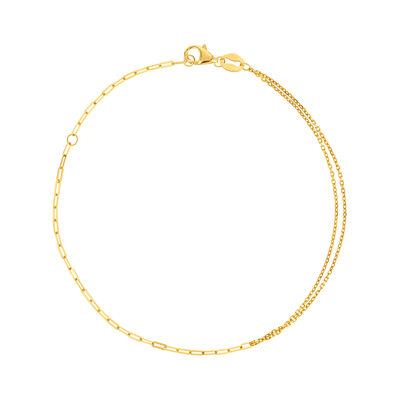Gold bracelet 375 yellow 18 cm