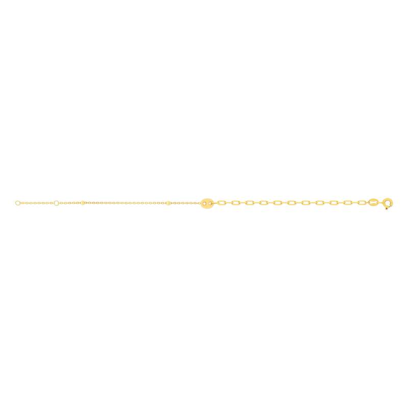 375 geelgouden armband, koffieboon design 18cm - bekijk 2