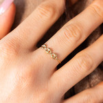 Bague or 375 jaune - vue porté 1