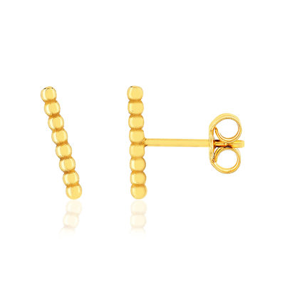 Boucles d'oreilles or 375 jaune - vue 1