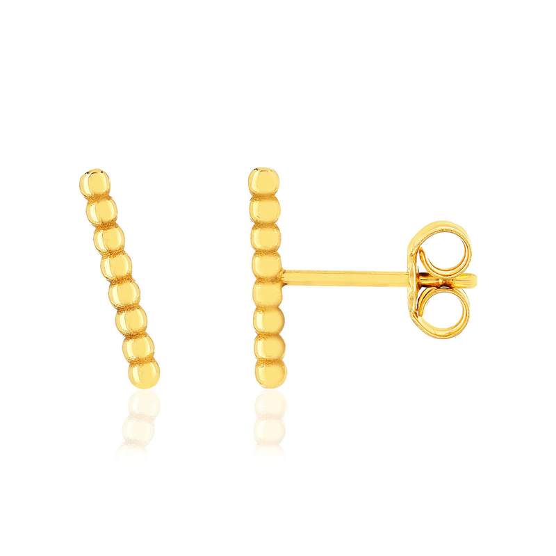 Boucles d'oreilles or 375 jaune - vue 1