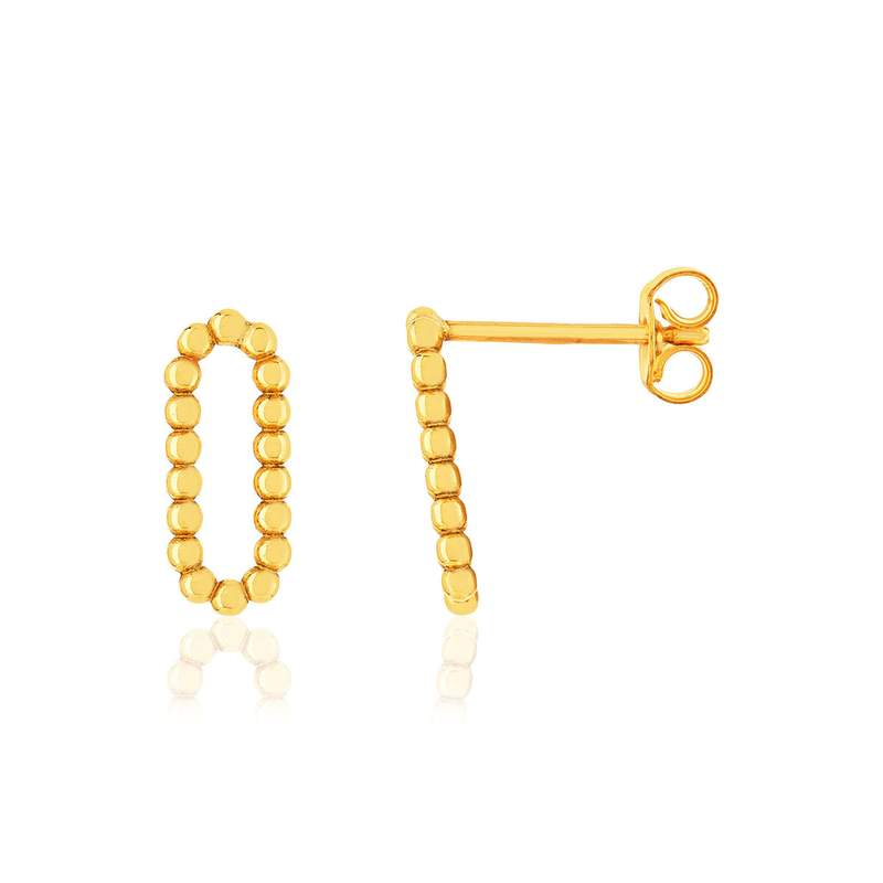 Boucles d'oreilles or 375 jaune - vue 1