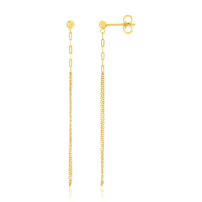 Boucles d'oreilles or 375 jaune