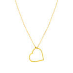 Collier or 375 jaune, motif coeur 45 cm - vue 1