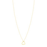 Collier or 375 jaune, motif coeur 45 cm - vue 2