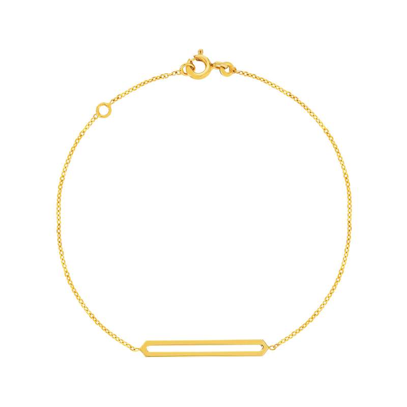 Bracelet or 375 jaune 18,5 cm - vue 1