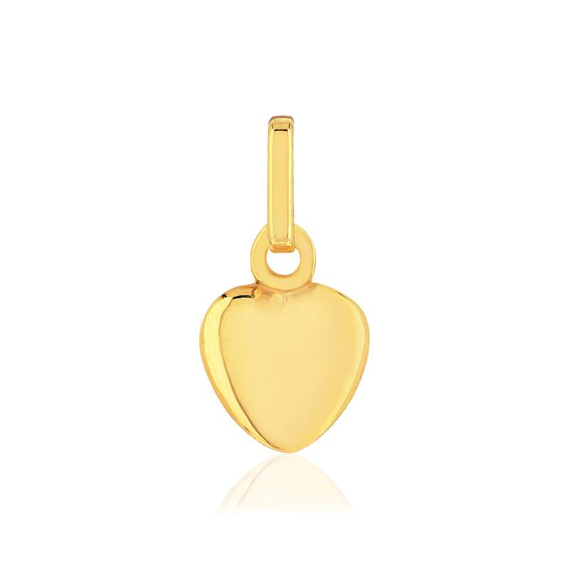 Pendentif or 375 jaune, motif coeur. - vue 1