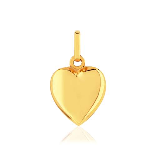 Pendentif or 375 jaune, motif coeur.