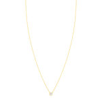 Collier or 375 jaune zirconias, motif coeur 45cm - vue 2