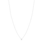 Collier or 375 blanc zirconia 45 cm - vue 2