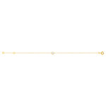 Bracelet or 375 jaune zirconia, motif coeur 18 cm. - vue 2
