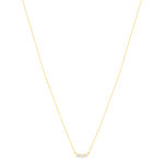 Collier or 375 jaune zirconias, 45 cm - vue 2