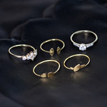 Bague or 375 2 tons zirconias - vue D1