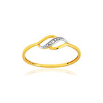 Bague or 375 2 tons diamant - vue 1