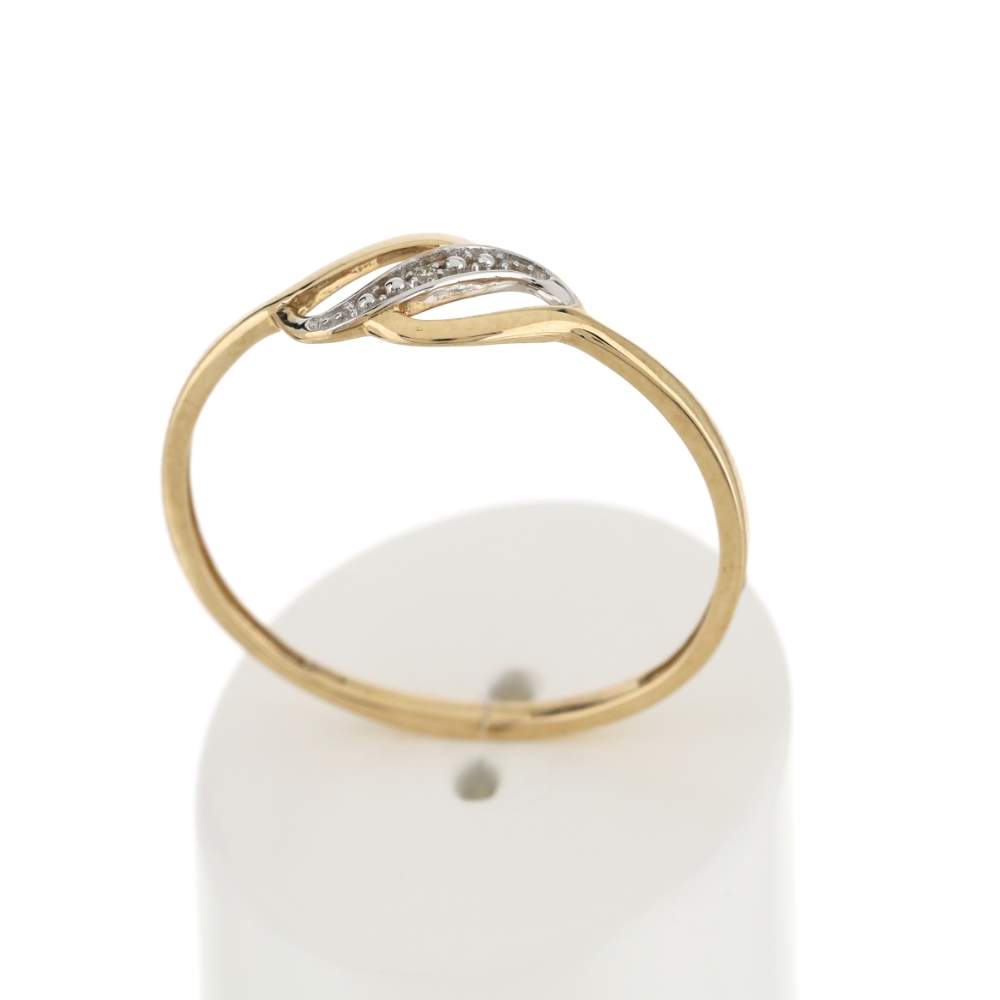 Bague or 375 2 tons diamant - vue 2