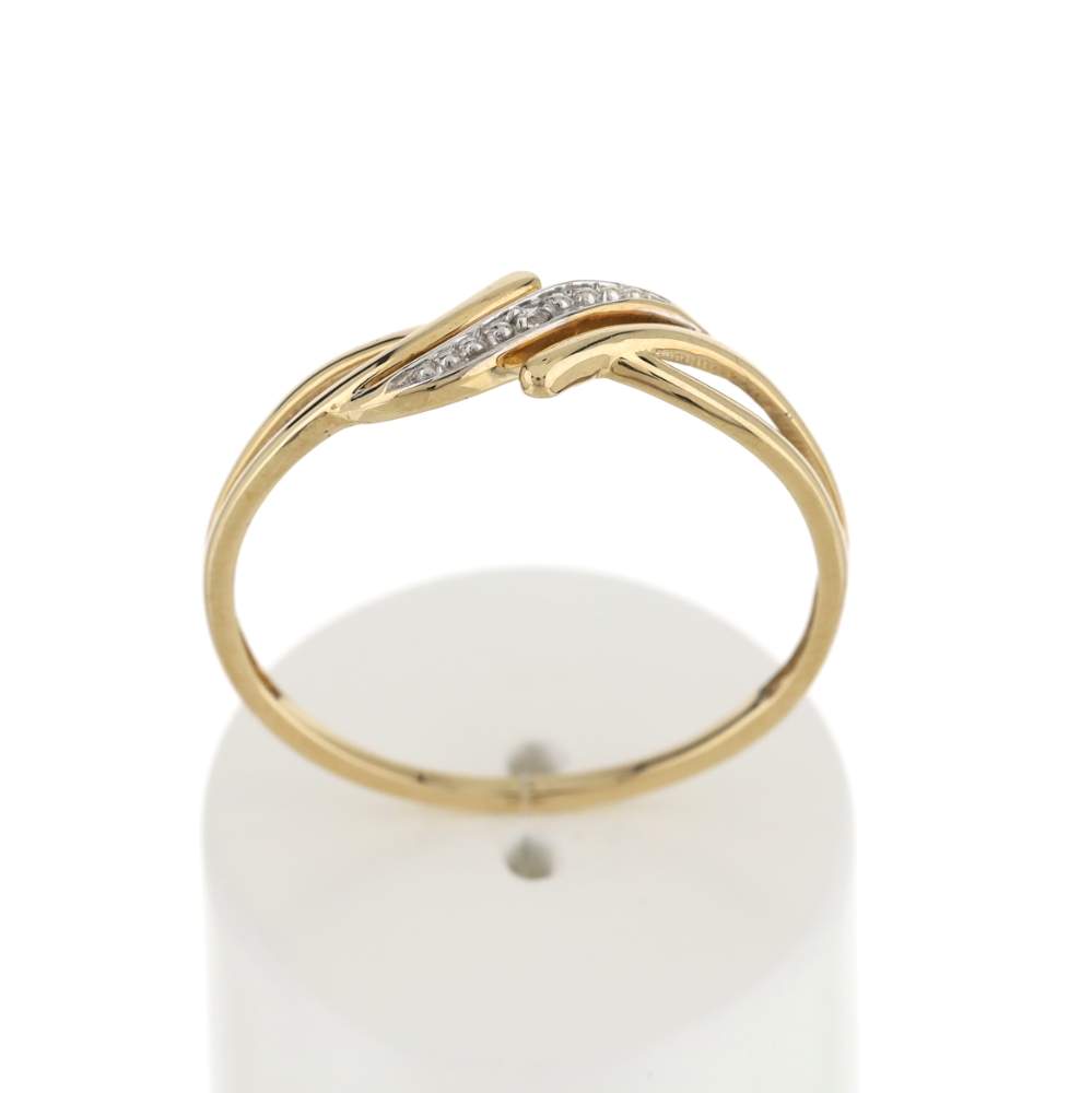 Bague or 375 2 tons diamant - vue 1