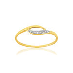 Bague or 375 2 tons diamant - vue 1