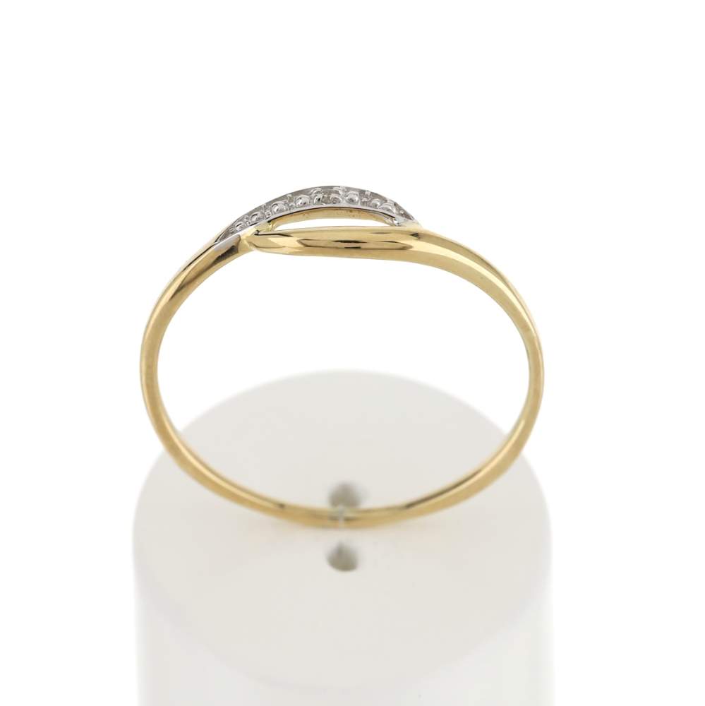 Bague or 375 2 tons diamant - vue 1