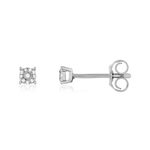 375 white gold diamond earrings - view 1