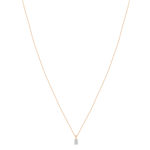 Gouden collier 375 rozetdiamanten 45 cm - zicht 2