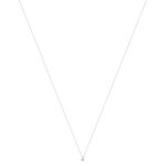 Collier or 375 blanc diamants, 45 cm - vue 2