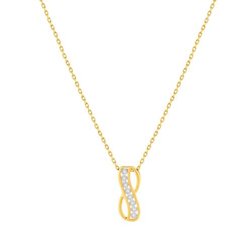 Collier or 375 2 tons diamants, 45 cm