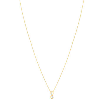 Collier or 375 2 tons diamants, 45 cm