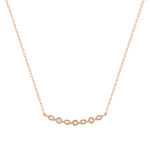Collier or 375 rose diamants 45 cm - vue 1