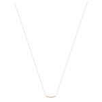 Collier or 375 rose diamants 45 cm - vue 2