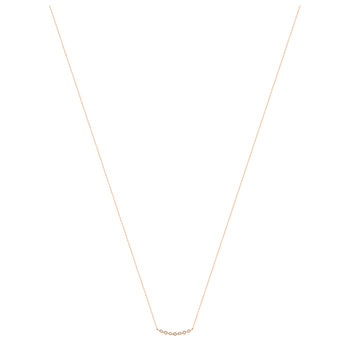 Collier or 375 rose diamants 45 cm