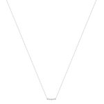 Collier or 375 blanc diamants, motif étoile 45 cm - vue 2