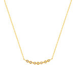 Collier or 375 2 tons diamants, 45 cm - vue 1