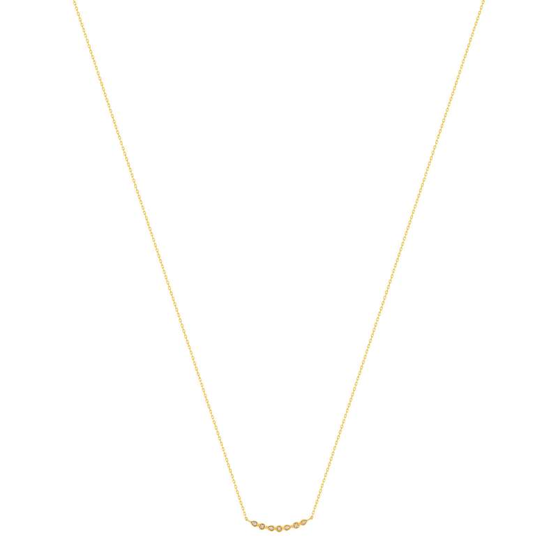 Collier or 375 2 tons diamants, 45 cm - vue 2