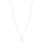Collier or 375 blanc diamants, motif étoile 45 cm - vue 2